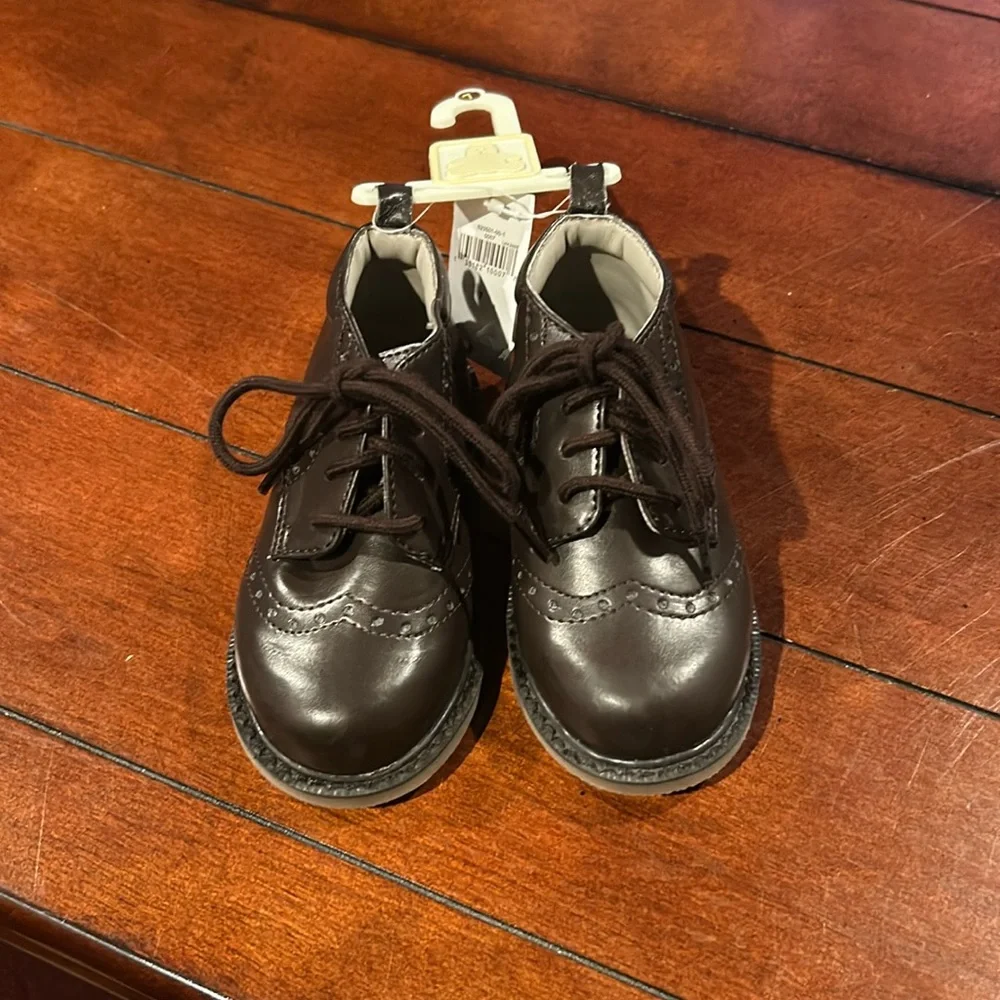 NWT Baby Gap Brown Lace Up Oxford Boots INFANT  Size 7